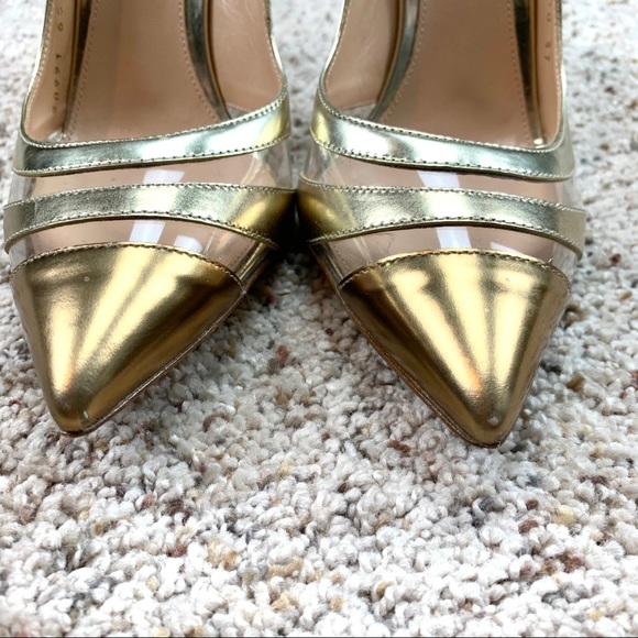 Gianvito Rossi Perspex Panel Metallic Leather Pump - Picture 7 of 13